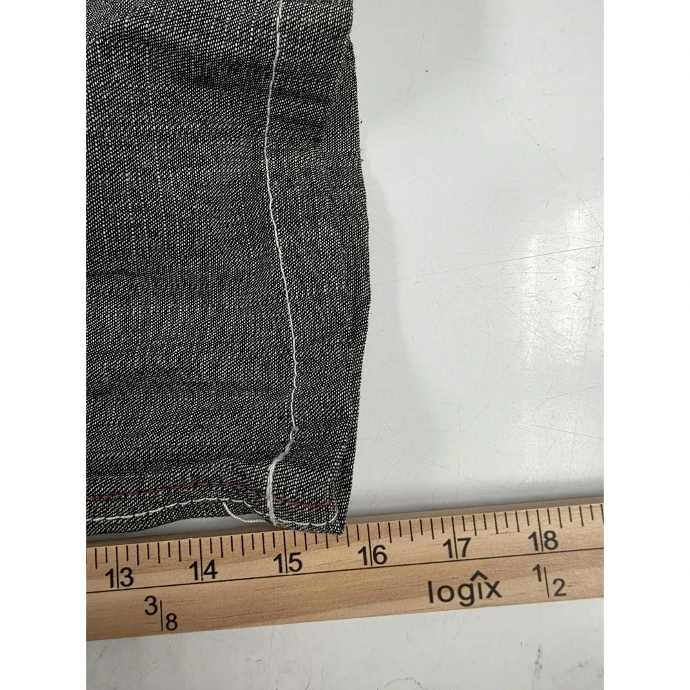 Corked Jeans Shorts Mens 40 Black Denim Embroidered Wing Pockets 100% Cotton